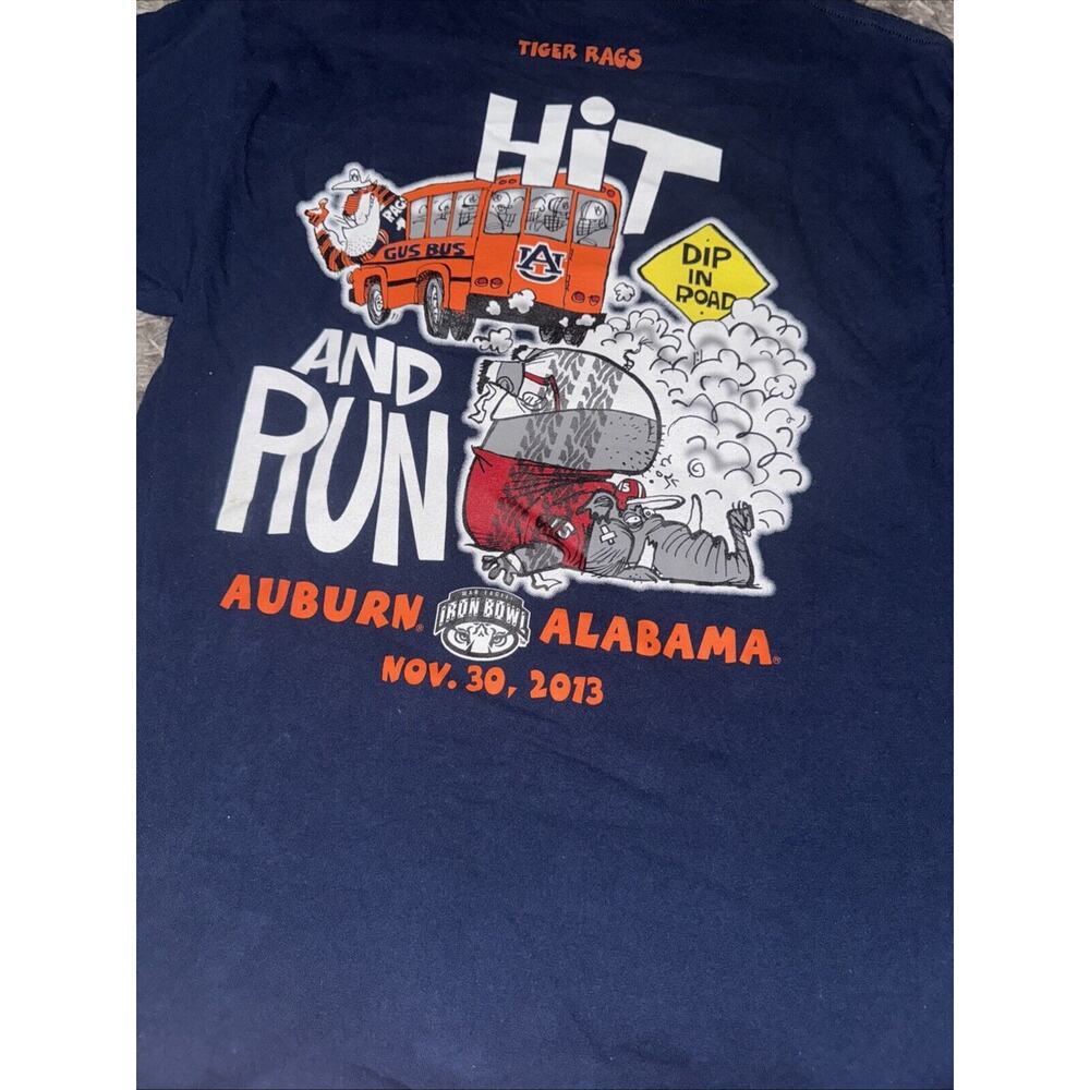 2013 Navy Blue Iron Bowl Auburn Tigers Beat Bama T Shirt Size Medium Haynes U35 - Picture 2 of 4